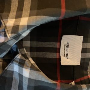 Girls Burberry plaid shirt dress size 10